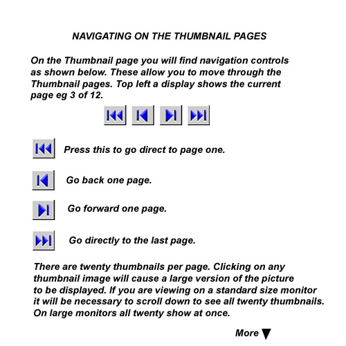 HOW TO USE THE THUMBNAIL PAGE
